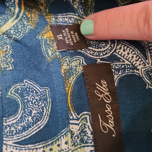 Mens Tasso Elba Button Front Casual Short Sleeved Mens Shirt - Picture 2 of 3